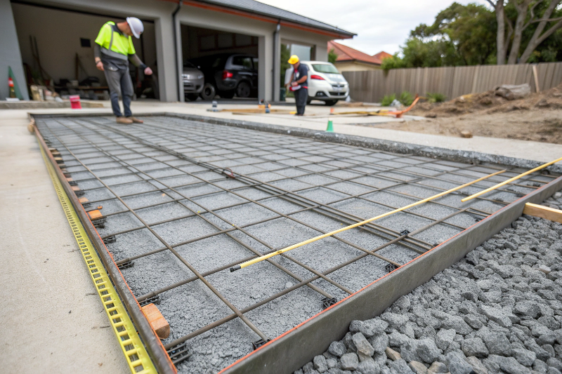 Steel mesh SL82 reinforcement for garage slab installation Bundaberg